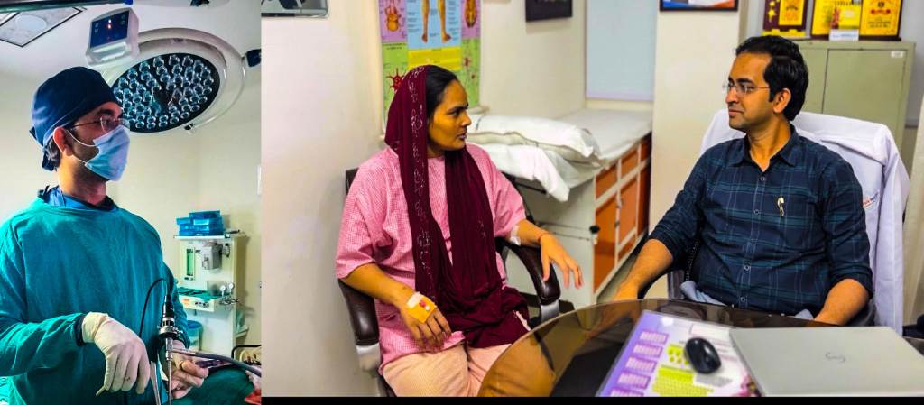 पार्क हॉस्पिटल पानीपत में एंडोस्कोपिक स्पाइन सर्जरी  से महिला को मिली नई जिंदगी